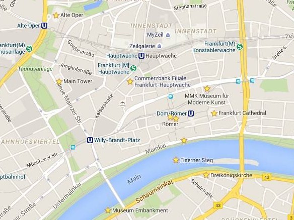 MAPA CENTRO FRANKFURT