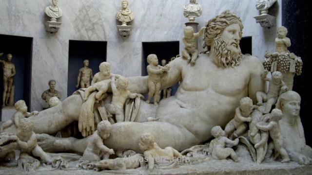 VATICANO MUSEOS 3. Museum Escultura alegoria rio Nilo Nile River allegory sculpture