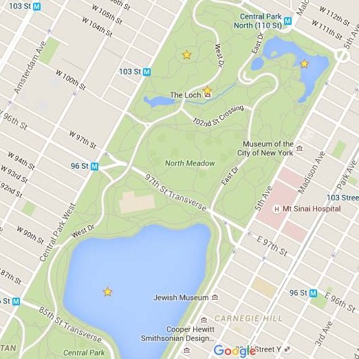 mapa central park norte